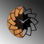 Wallity Reloj de pared decorativo de madera Nogal y Negro 56 cm